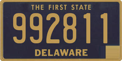 DE license plate 992811