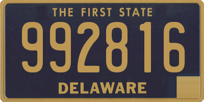 DE license plate 992816