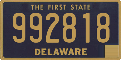 DE license plate 992818