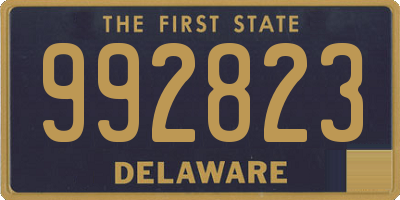 DE license plate 992823