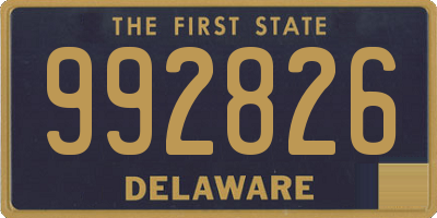 DE license plate 992826