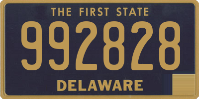 DE license plate 992828