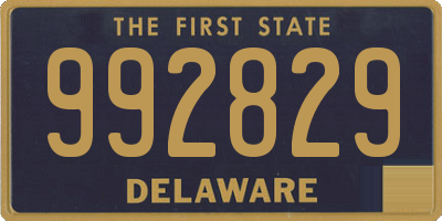 DE license plate 992829