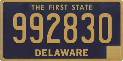 DE license plate 992830