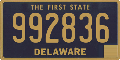 DE license plate 992836