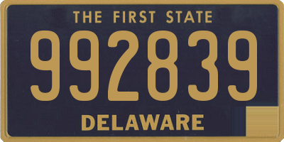 DE license plate 992839