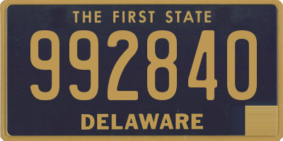 DE license plate 992840