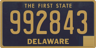 DE license plate 992843