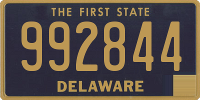 DE license plate 992844