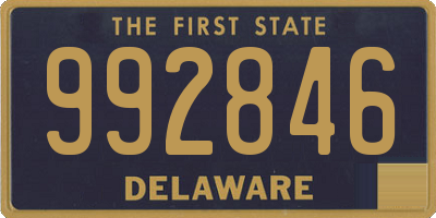 DE license plate 992846