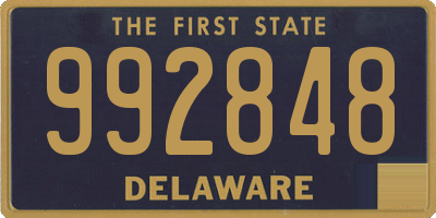 DE license plate 992848