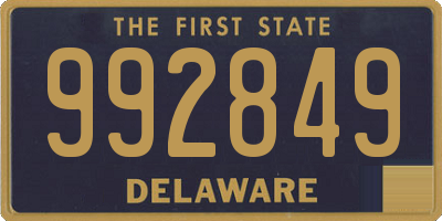 DE license plate 992849