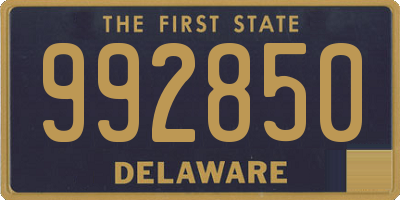 DE license plate 992850