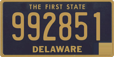 DE license plate 992851