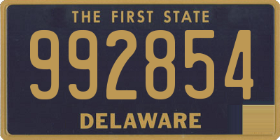 DE license plate 992854