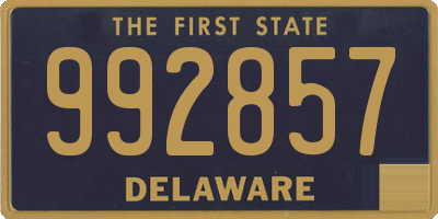 DE license plate 992857