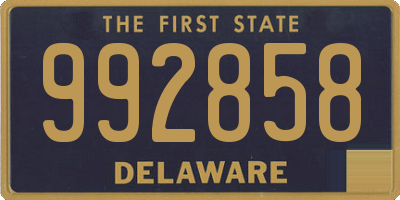 DE license plate 992858