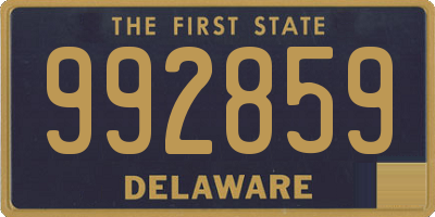 DE license plate 992859