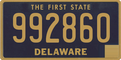 DE license plate 992860