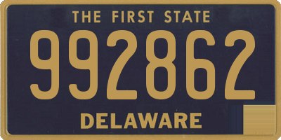 DE license plate 992862