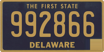 DE license plate 992866