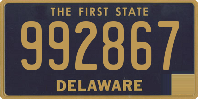 DE license plate 992867