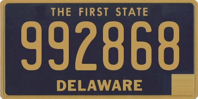 DE license plate 992868