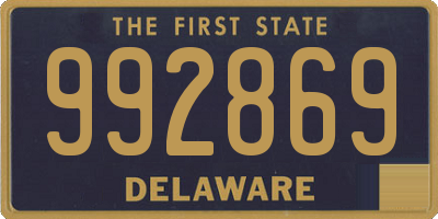 DE license plate 992869