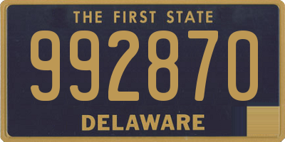 DE license plate 992870