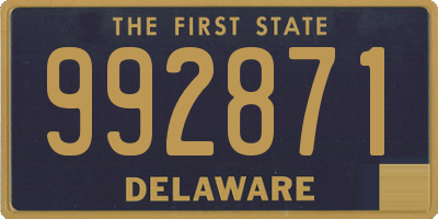 DE license plate 992871