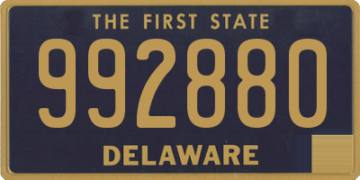 DE license plate 992880