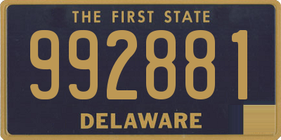 DE license plate 992881