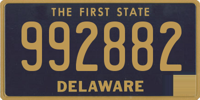 DE license plate 992882