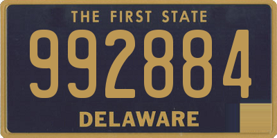 DE license plate 992884