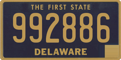 DE license plate 992886