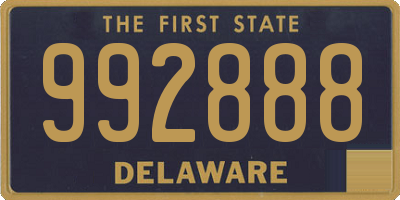 DE license plate 992888