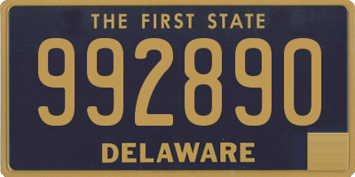 DE license plate 992890