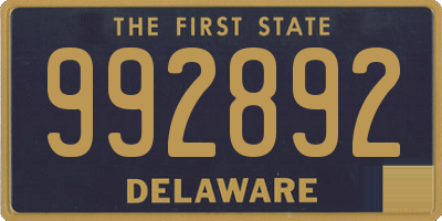 DE license plate 992892