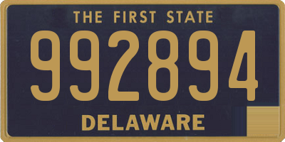 DE license plate 992894