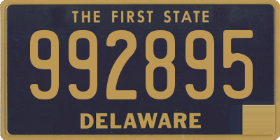 DE license plate 992895