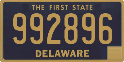 DE license plate 992896