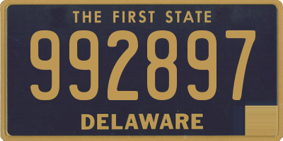 DE license plate 992897