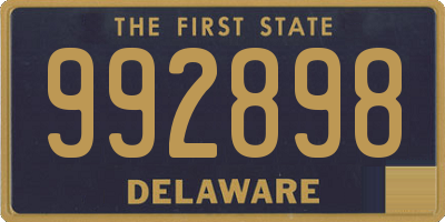 DE license plate 992898