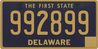 DE license plate 992899