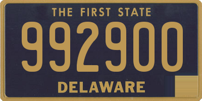 DE license plate 992900