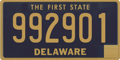 DE license plate 992901