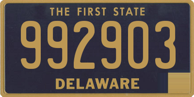 DE license plate 992903