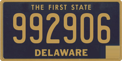 DE license plate 992906