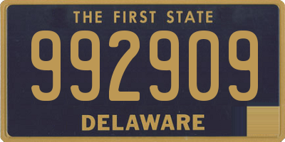 DE license plate 992909