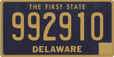 DE license plate 992910